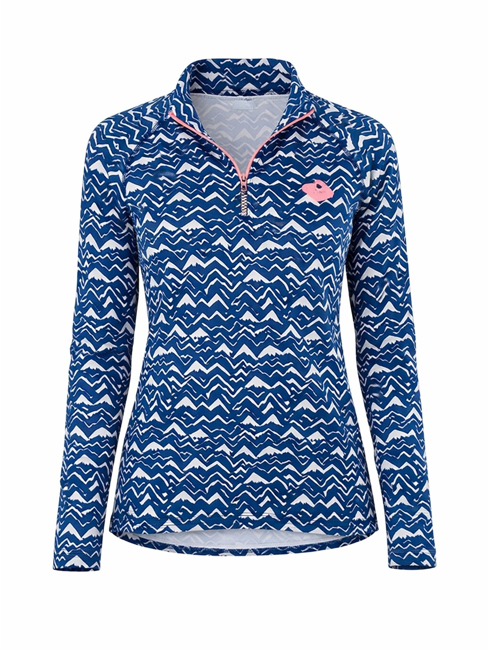 Rabbit Women’s EZ Zip 2.0 Quarter‑Zip Top — Gibraltar Sea Pattern